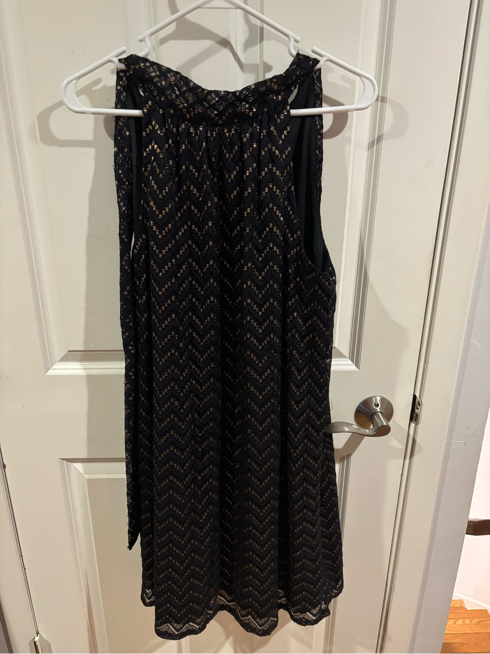 Trina Turk Black and Gold Morrison Midi Dress